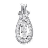 1/2 ct 3 Stone/dia accent Love Knot
