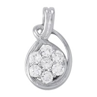1/2 ct Cluster Love Knot Pend