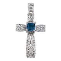 6MM CENTER CROSS PENDANT