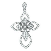 DIAMOND CROSS W MILIGRAIN