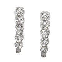 NEW! J Hoops 1/6 ct tw earrings