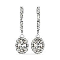 OVAL HALO DROP