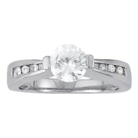 Bridal set 1/6 ct tw semi-mount