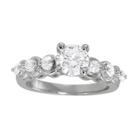 Prong Set Single Row Engagement Rings