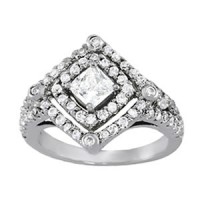 New! Square shape diamond ring