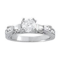 NEW! Baguette engagement ring