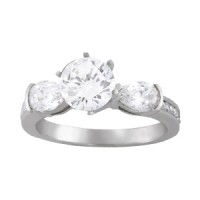 NEW! Two stone pear shape semimount