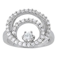 Color stone ring 5/8ct tw semimount