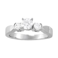 NEW! Two stone  1/4 ct tw semimount