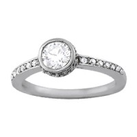 NEW ! Bezel engagement ring