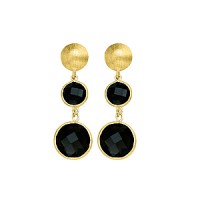 DARK SMOKEY QUARTZ EARRING