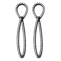 CZ TEARDROP EARRINGS