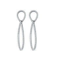 CZ TEARDROP EARRINGS