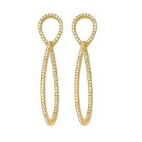 CZ TEARDROP EARRINGS