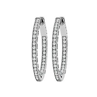 MILGRAIN RD HOOPS 23MM