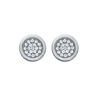 CZ CLUSTER STUD EARRING